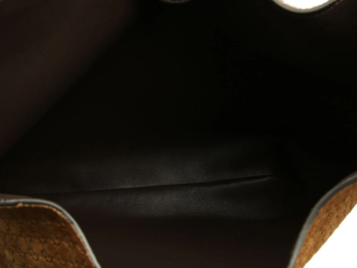 Gucci Large Brown Suede Microguccissima B Bag - Image 9