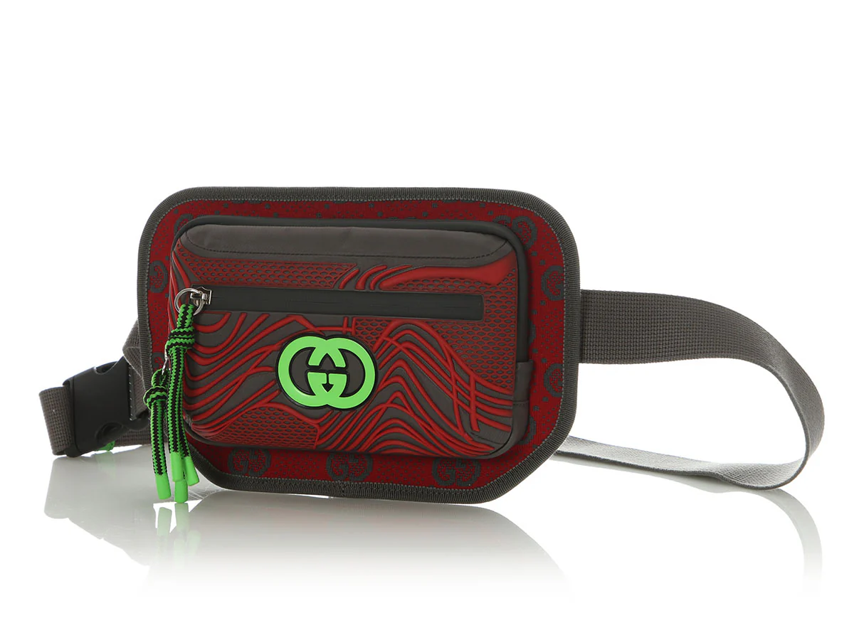 Gucci Rubber and Nylon Belt Bag - Image 2
