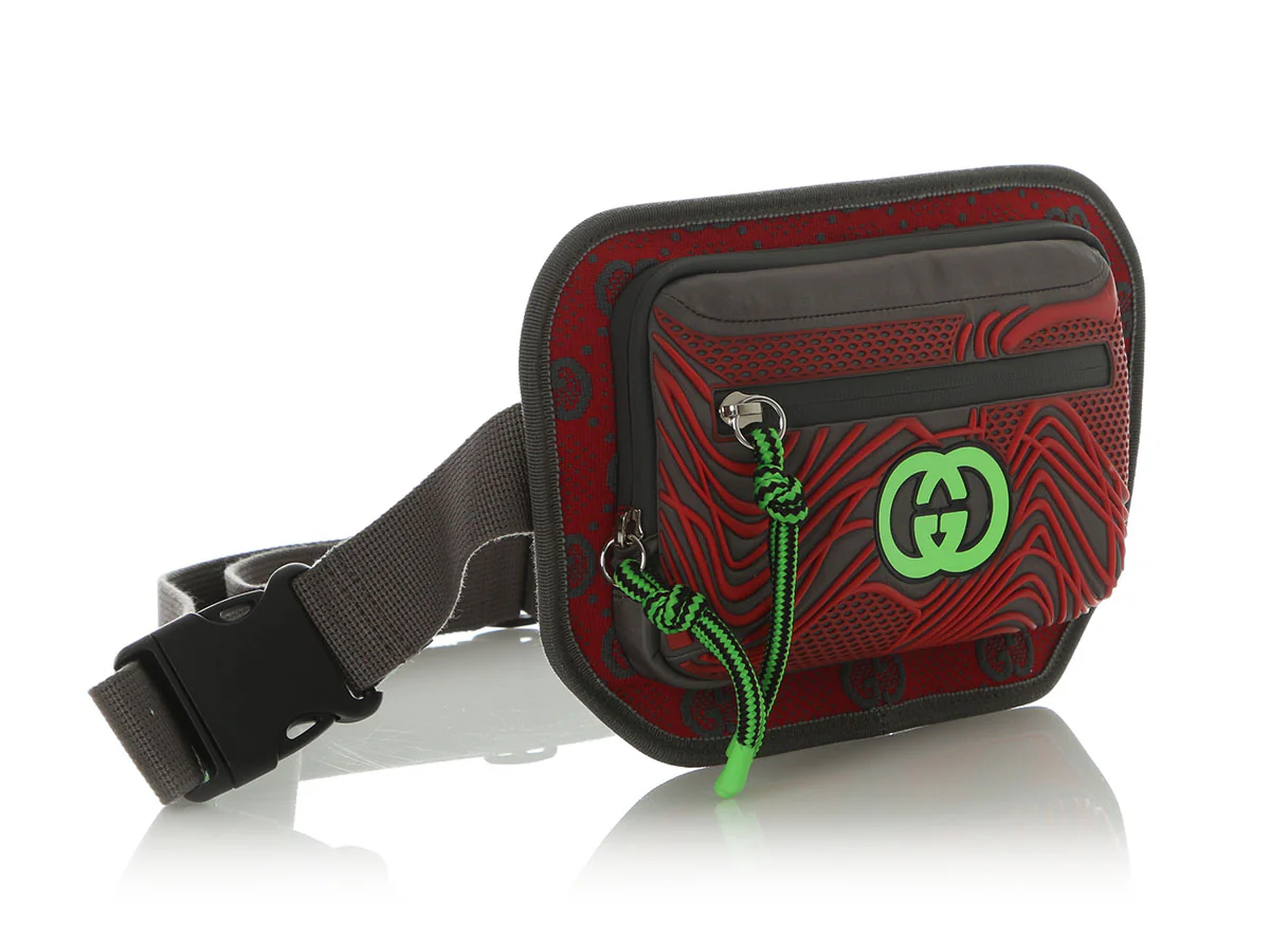 Gucci Rubber and Nylon Belt Bag - Image 5