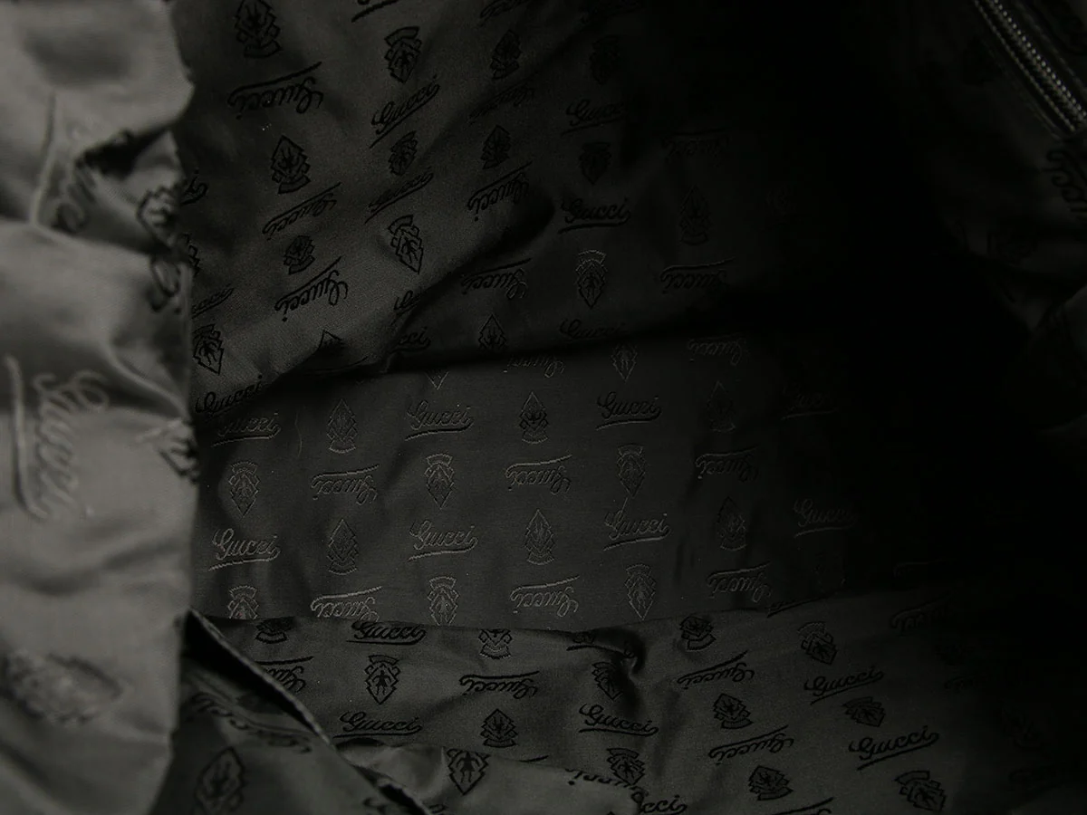 Gucci Black Leather Weekender - Image 8