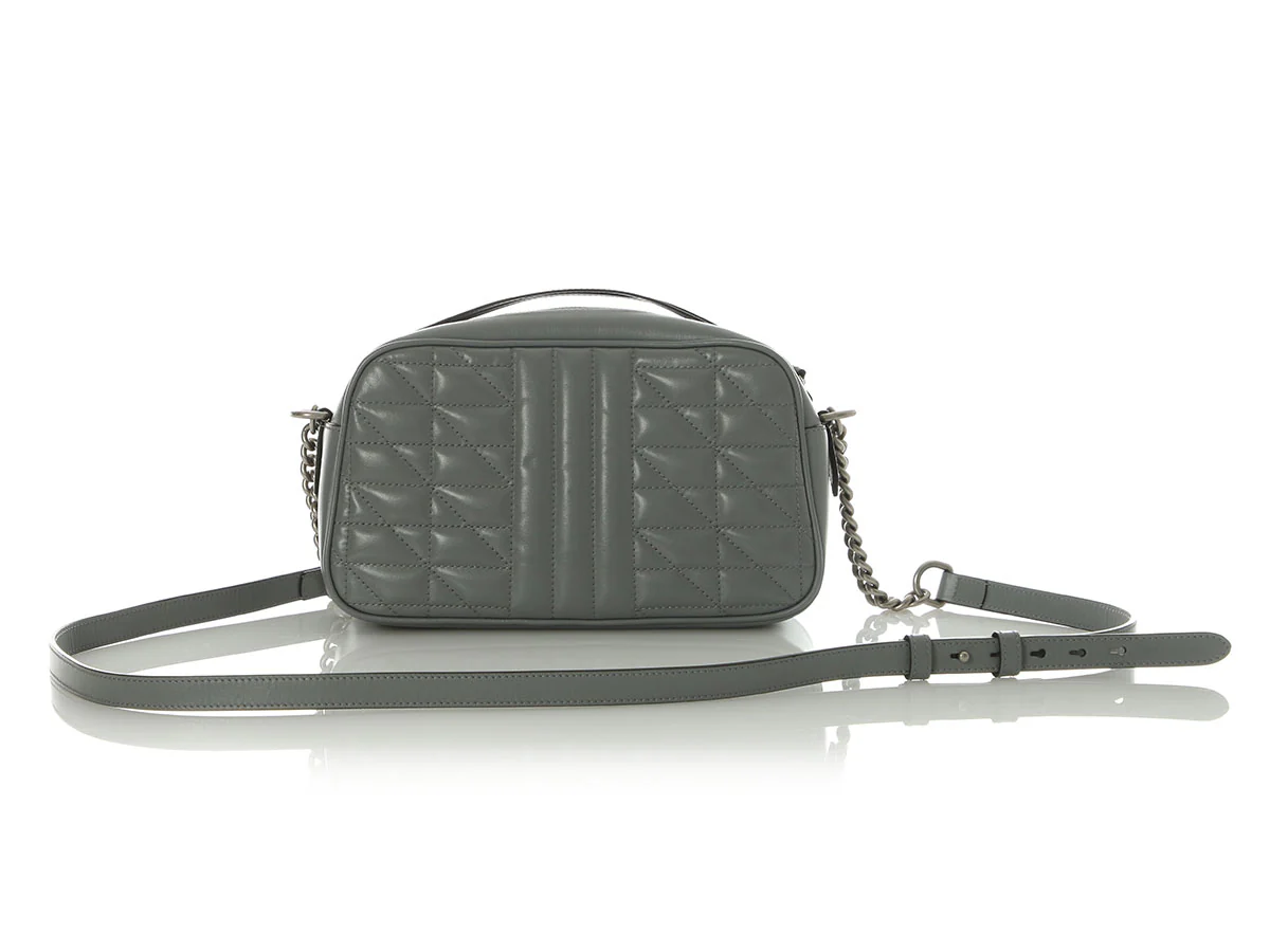 Gucci Small Gray Marmont Aria Camera Bag - Image 4