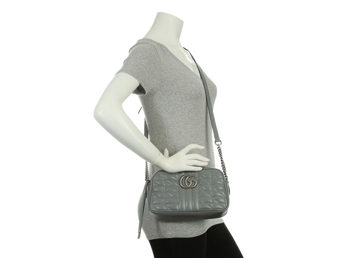 Gucci Small Gray Marmont Aria Camera Bag - Image 9