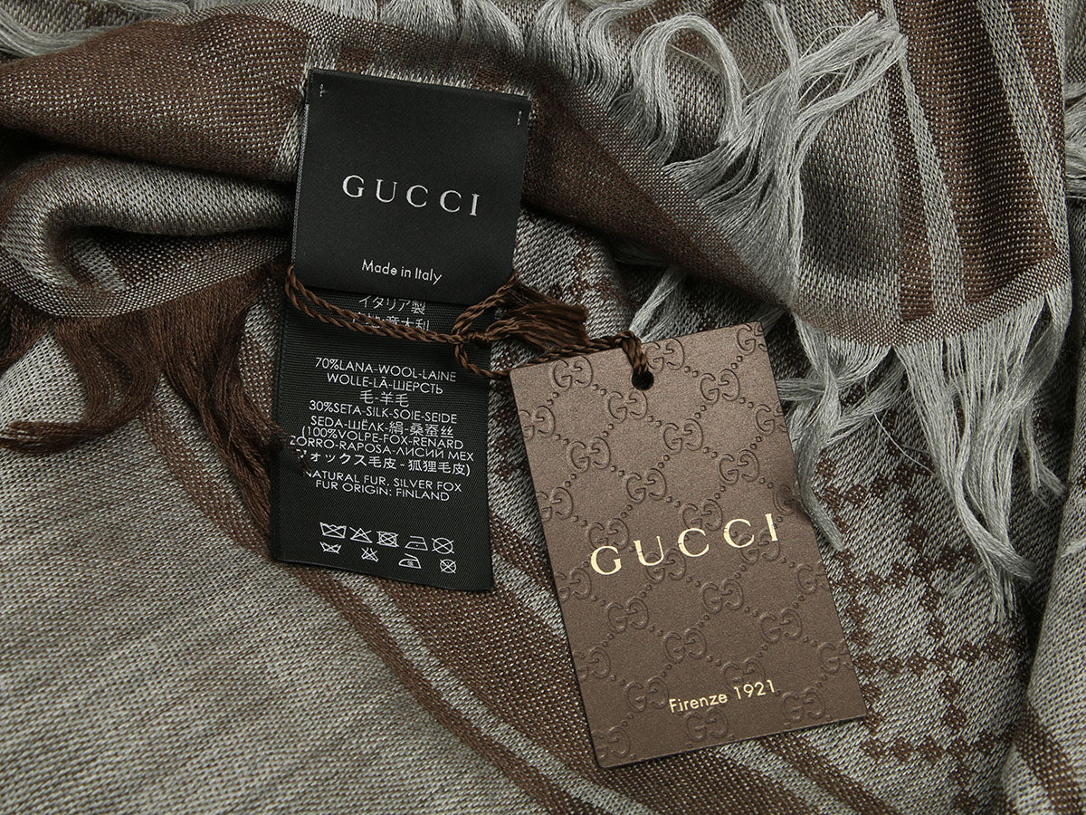 Gucci Fox-Trimmed Shawl - Image 2
