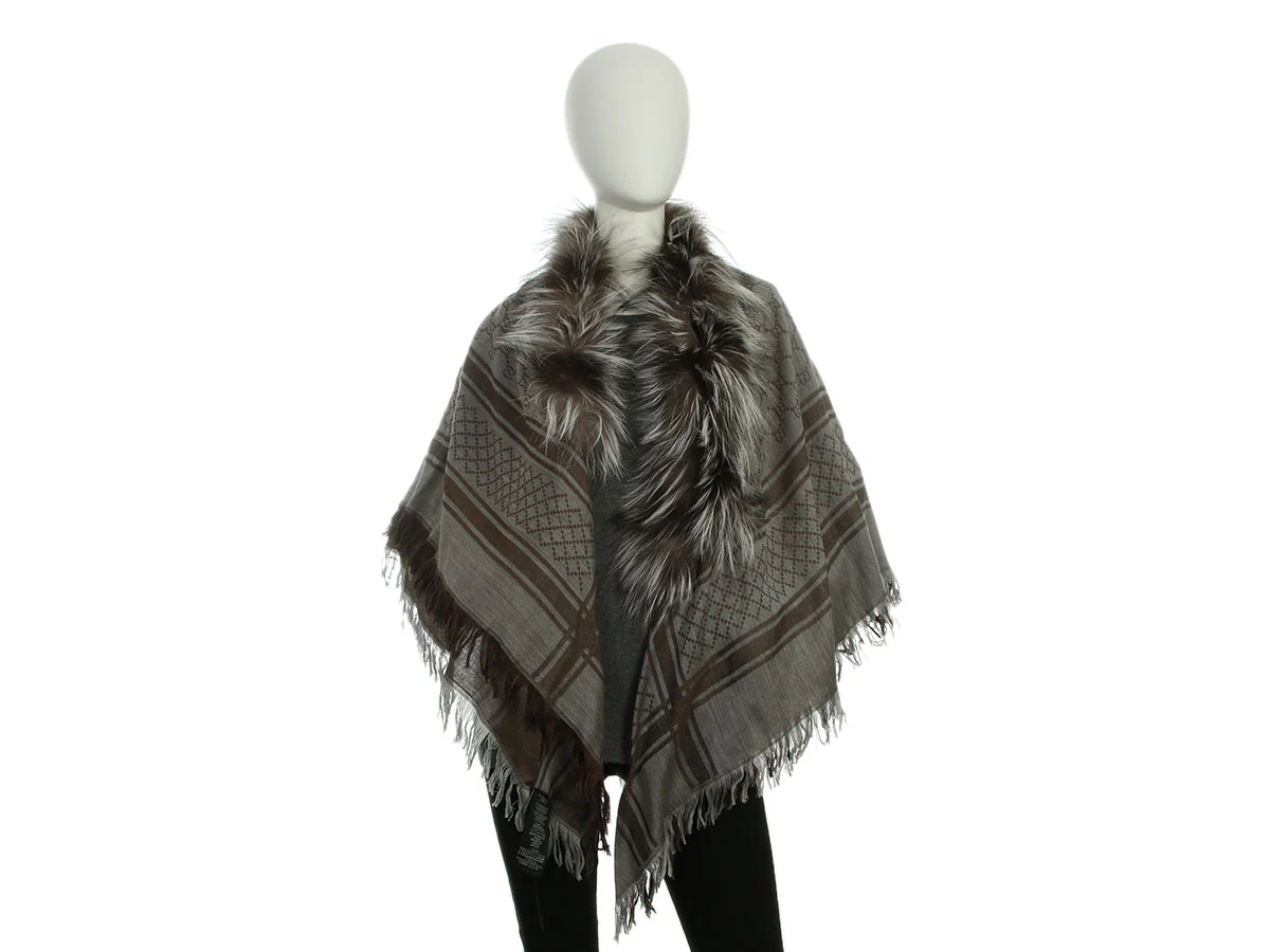 Gucci Fox-Trimmed Shawl - Image 3