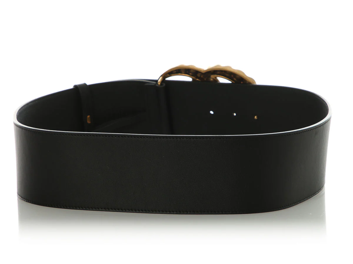 Gucci Moon Calfskin Pearl Double G 70mm Belt - Image 4
