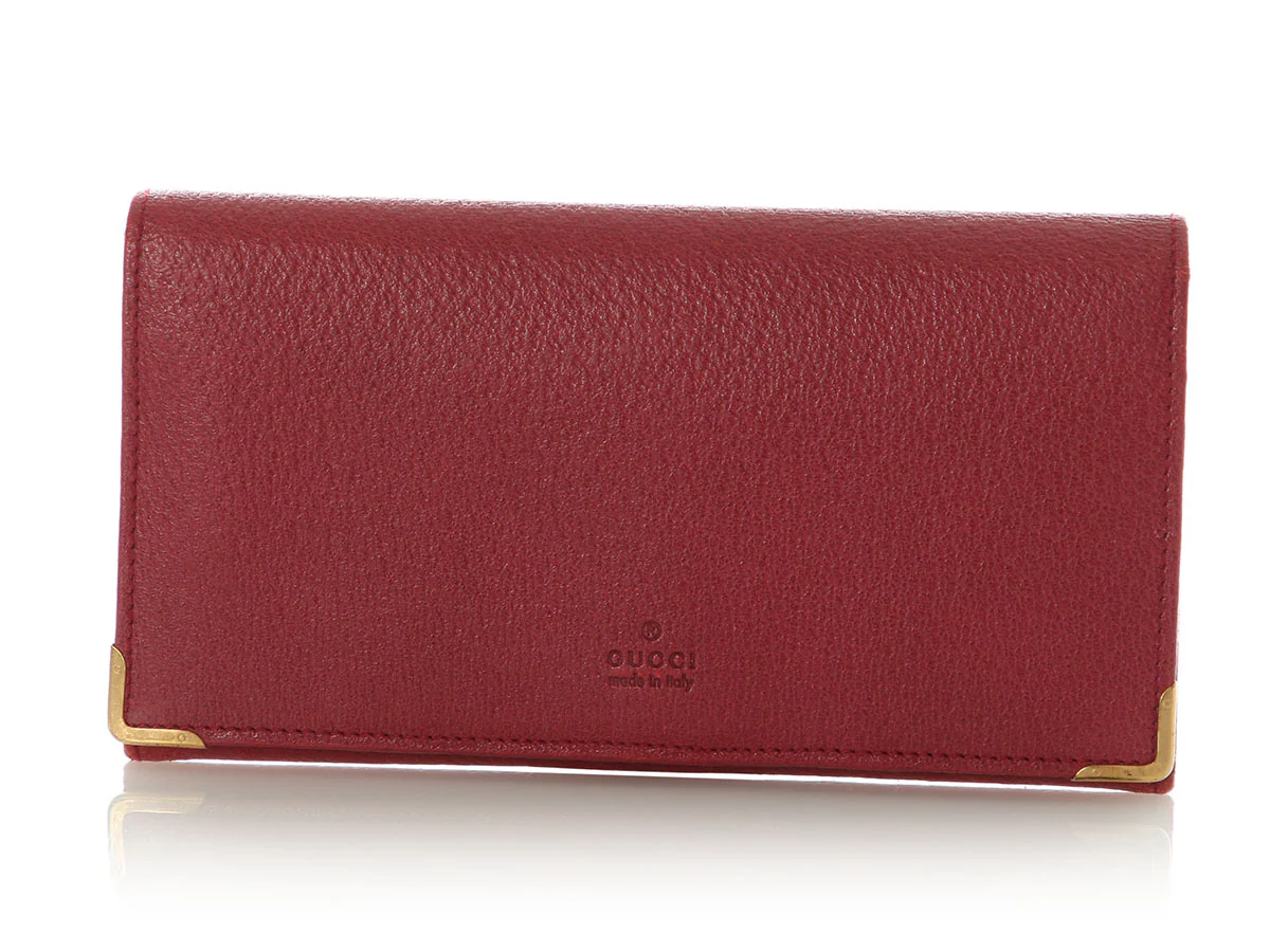 Gucci Raspberry Leather Continental Wallet - Image 2