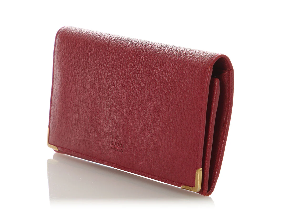 Gucci Raspberry Leather Continental Wallet - Image 3