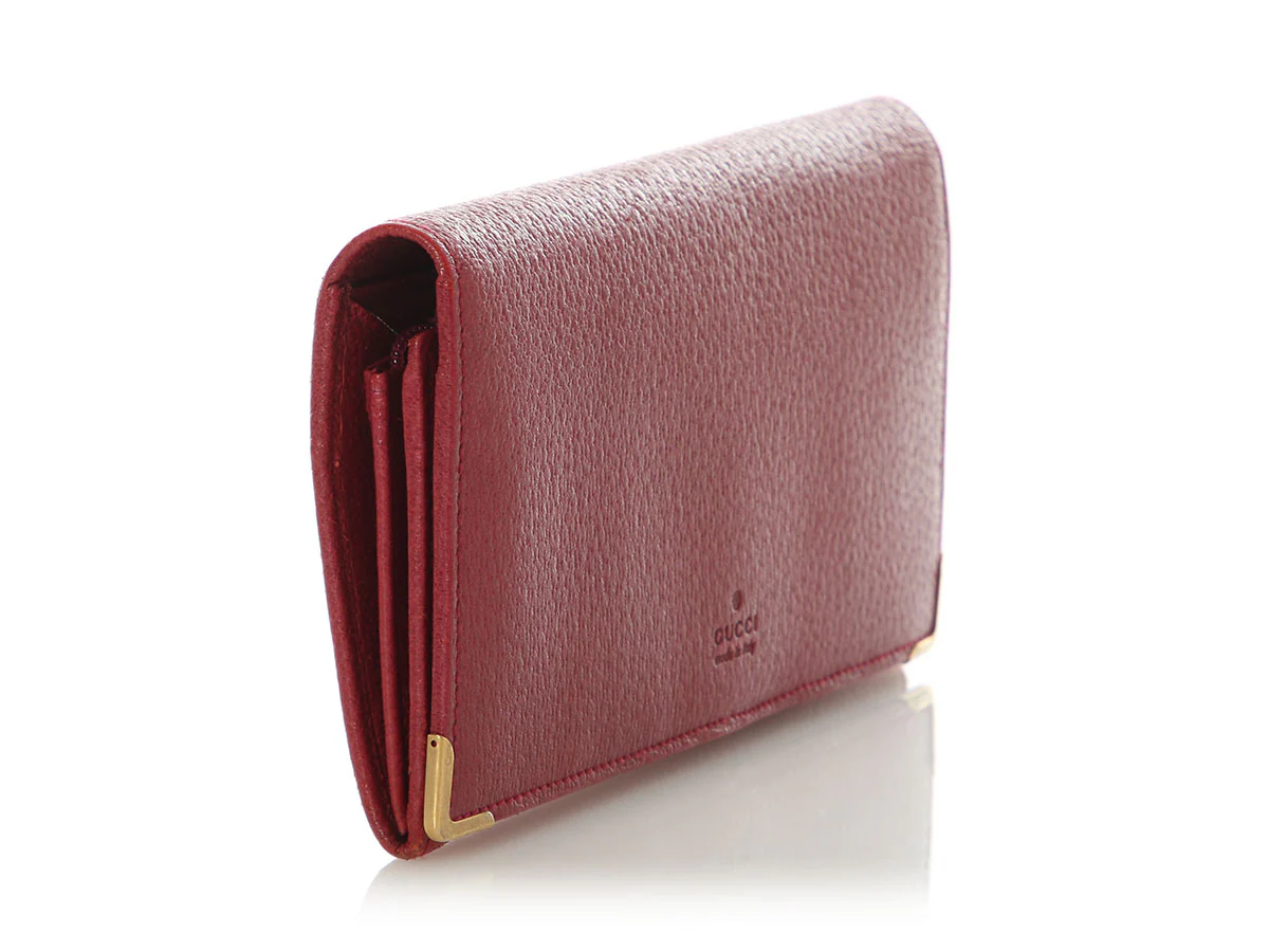 Gucci Raspberry Leather Continental Wallet - Image 5