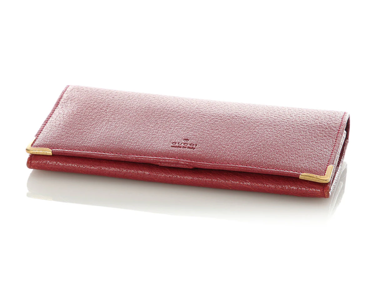 Gucci Raspberry Leather Continental Wallet - Image 7