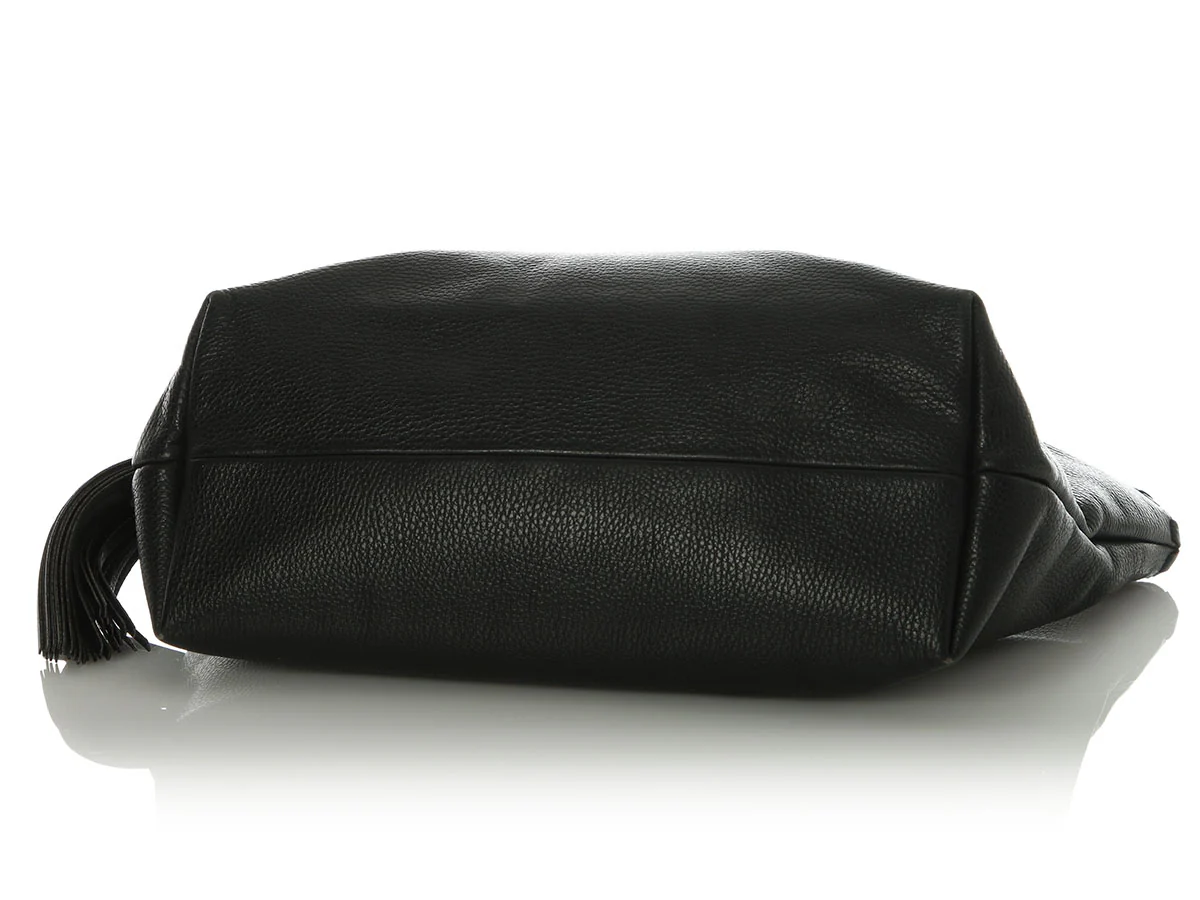 Gucci Black Bamboo Tassel Shopper - Image 6