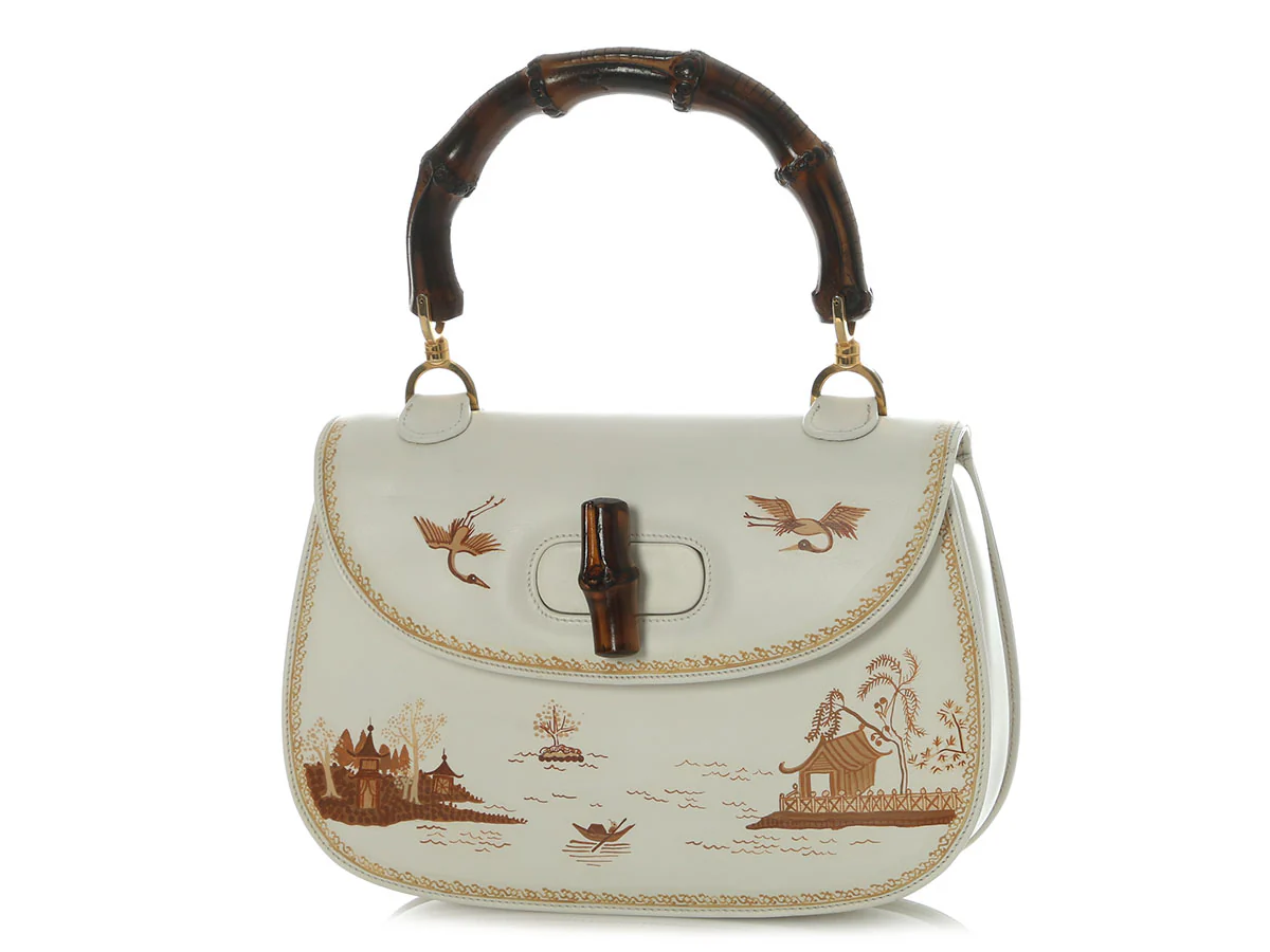 Gucci Vintage Custom Medium 1947 Bamboo Top Handle Bag - Image 2