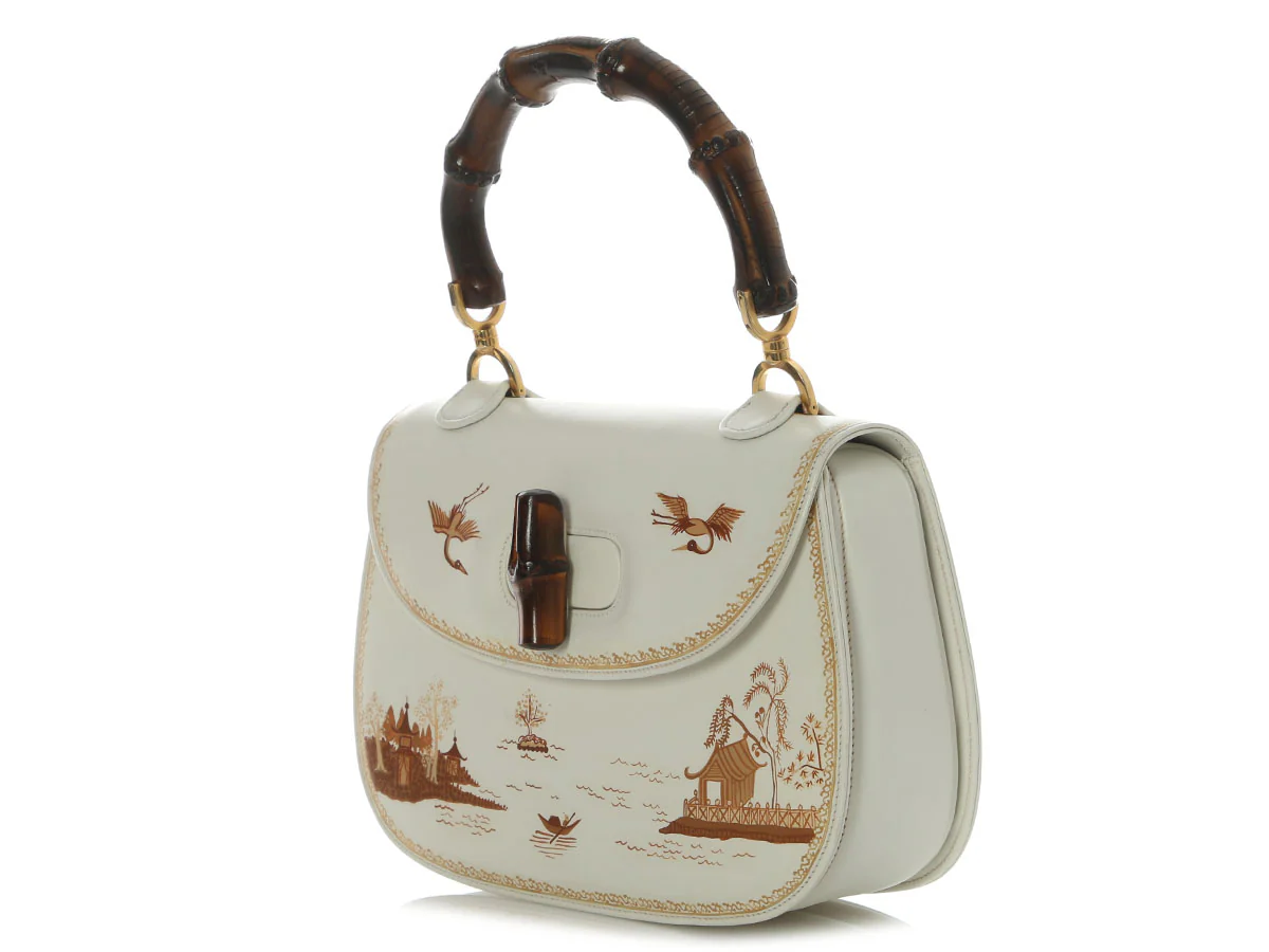 Gucci Vintage Custom Medium 1947 Bamboo Top Handle Bag - Image 3