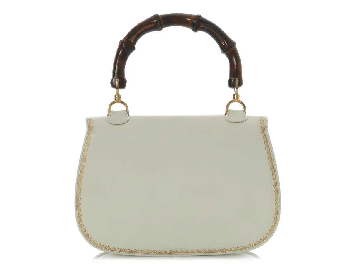 Gucci Vintage Custom Medium 1947 Bamboo Top Handle Bag - Image 4