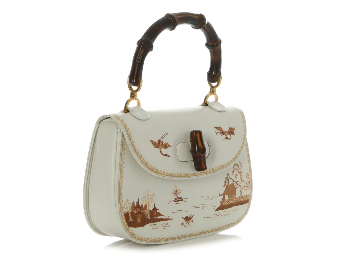 Gucci Vintage Custom Medium 1947 Bamboo Top Handle Bag - Image 5