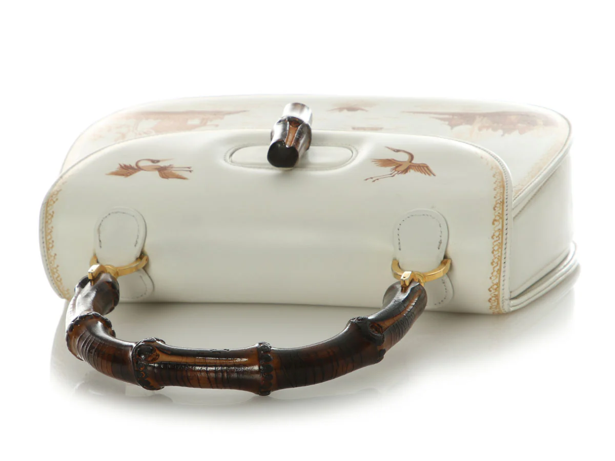 Gucci Vintage Custom Medium 1947 Bamboo Top Handle Bag - Image 7