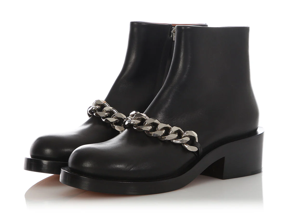Givenchy Black Laura Chain Boots - Image 3