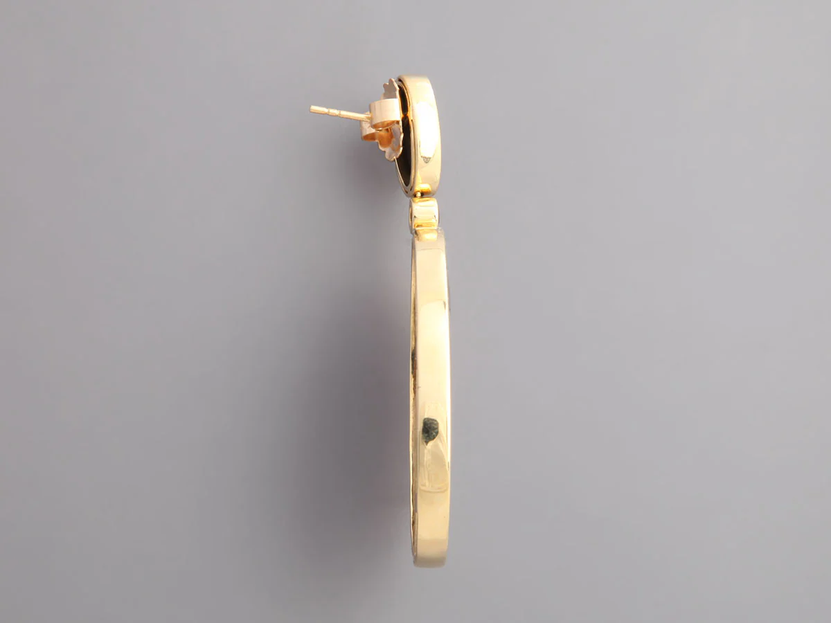 Goshwara 18K Yellow Gold Abalone Earrings - Image 3