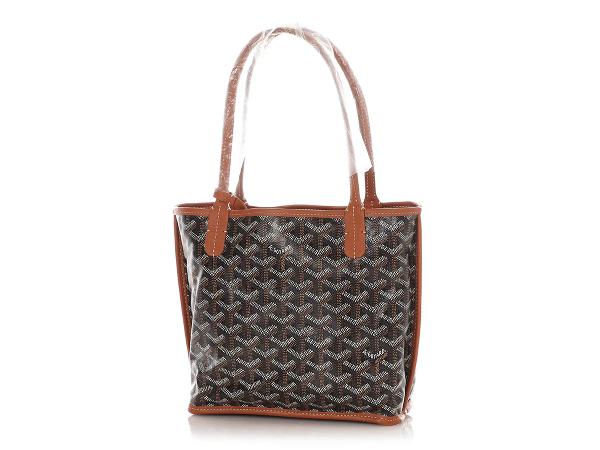Goyard Mini Black and Tan Anjou Tote - Image 3