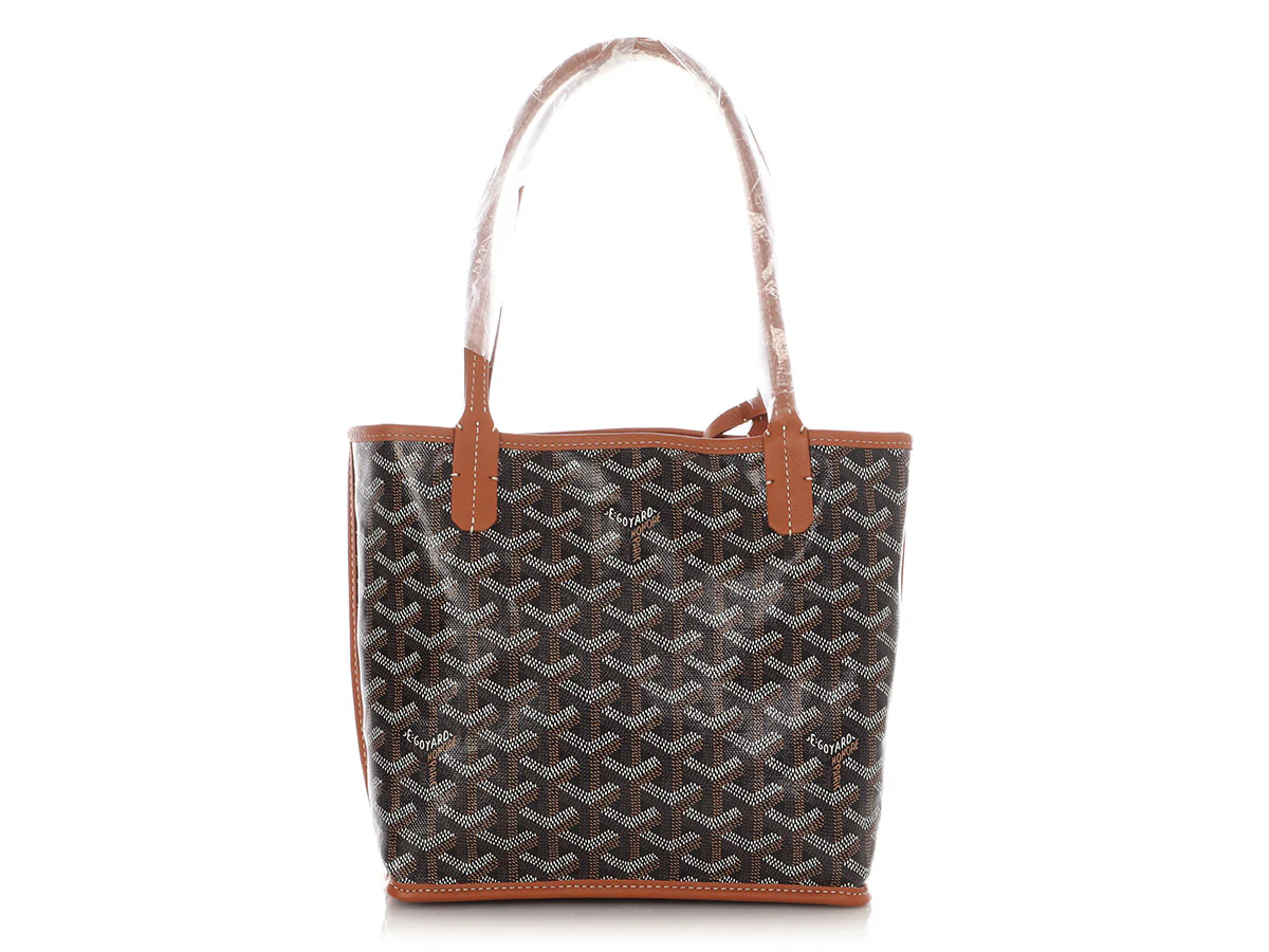 Goyard Mini Black and Tan Anjou Tote - Image 5