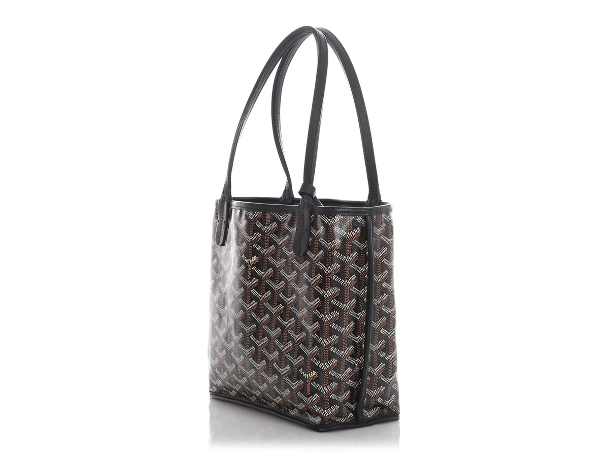 Goyard Mini Black Anjou Tote - Image 4