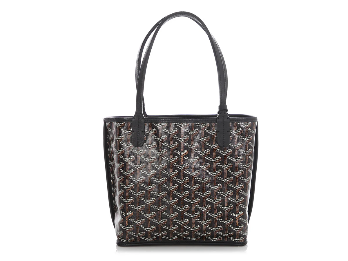 Goyard Mini Black Anjou Tote - Image 5