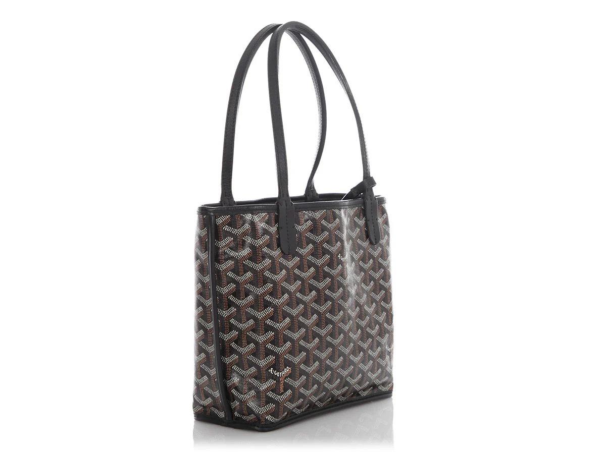 Goyard Mini Black Anjou Tote - Image 6
