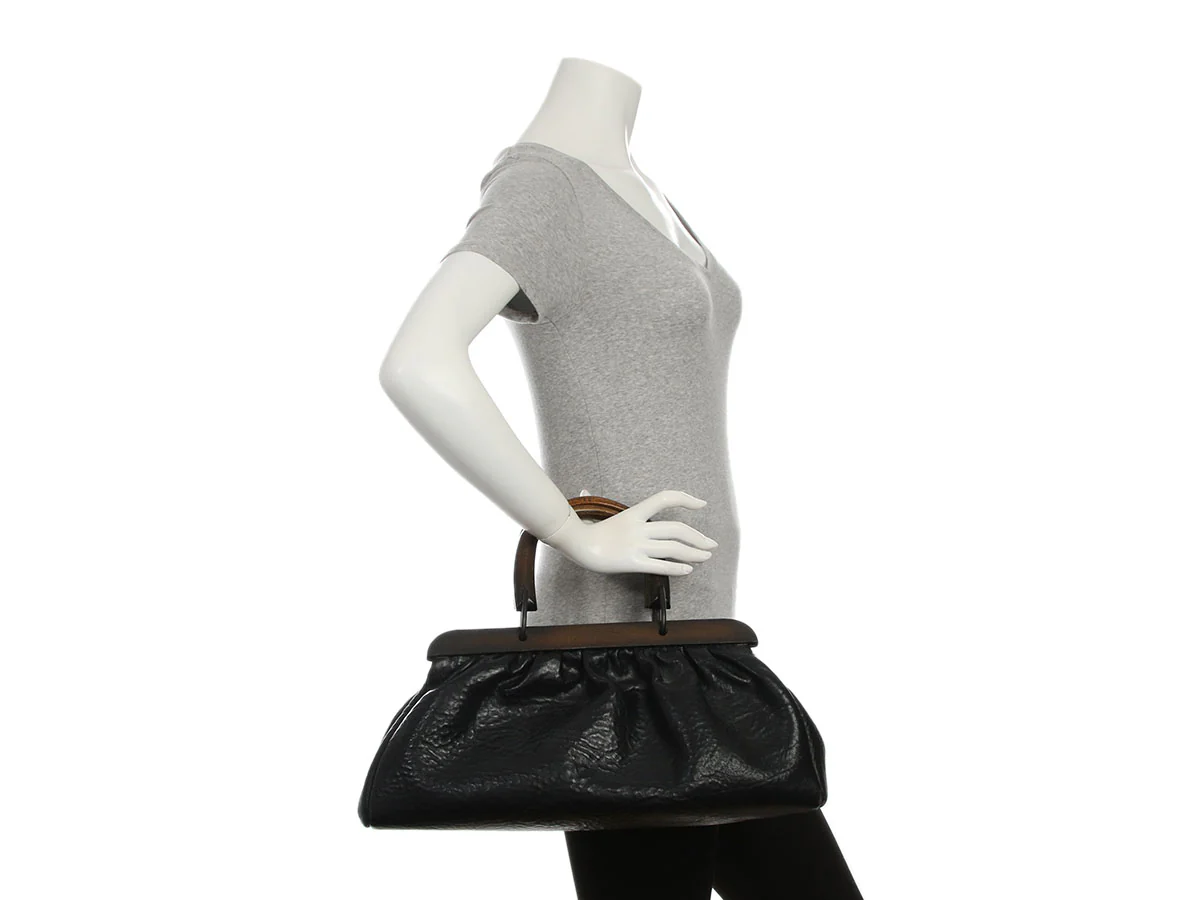 Gucci Black Pebbled Buffalo Leather Doctor’s Bag - Image 9