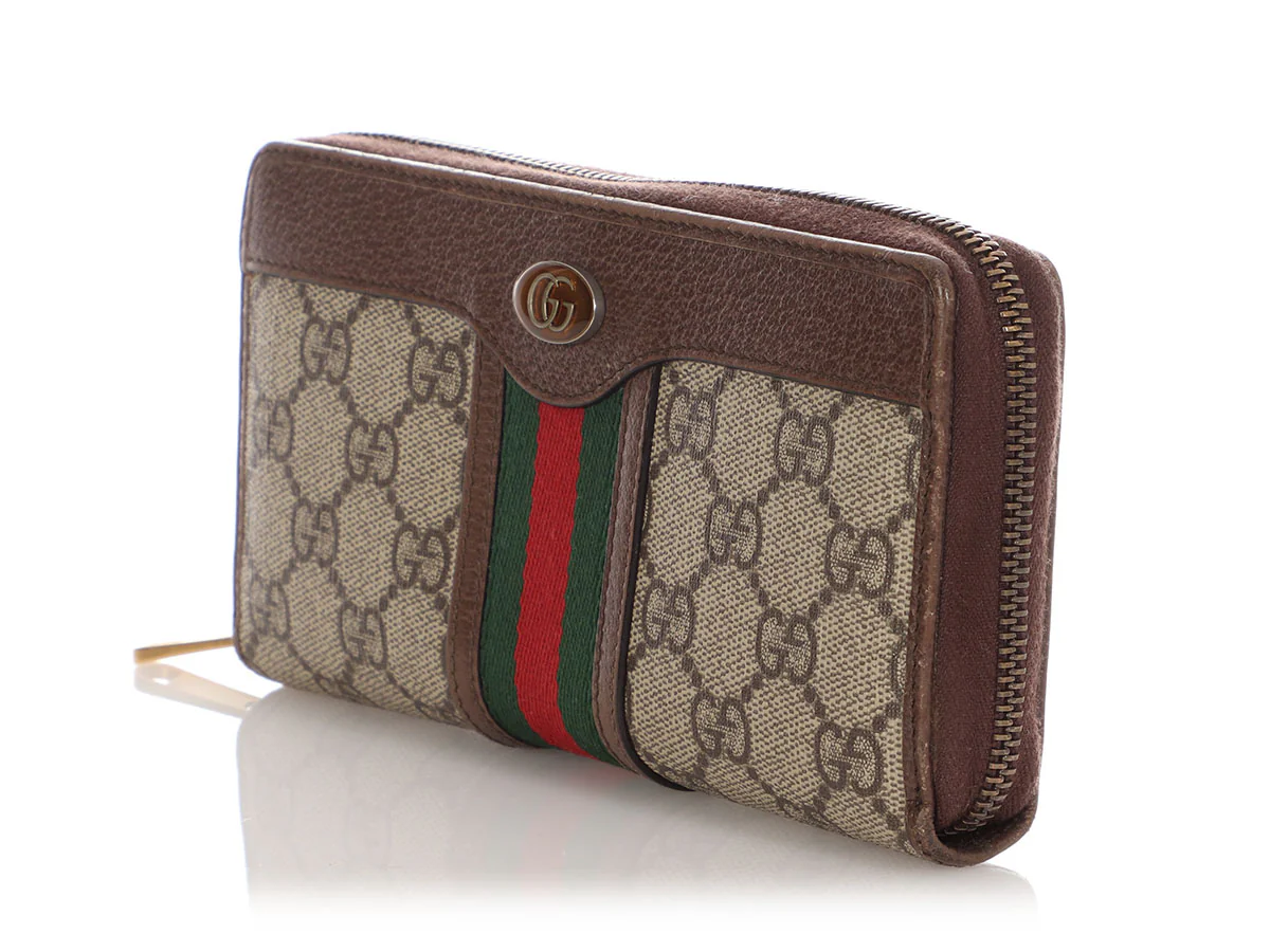 Gucci GG Supreme Web Ophidia Zip Around Wallet - Image 3