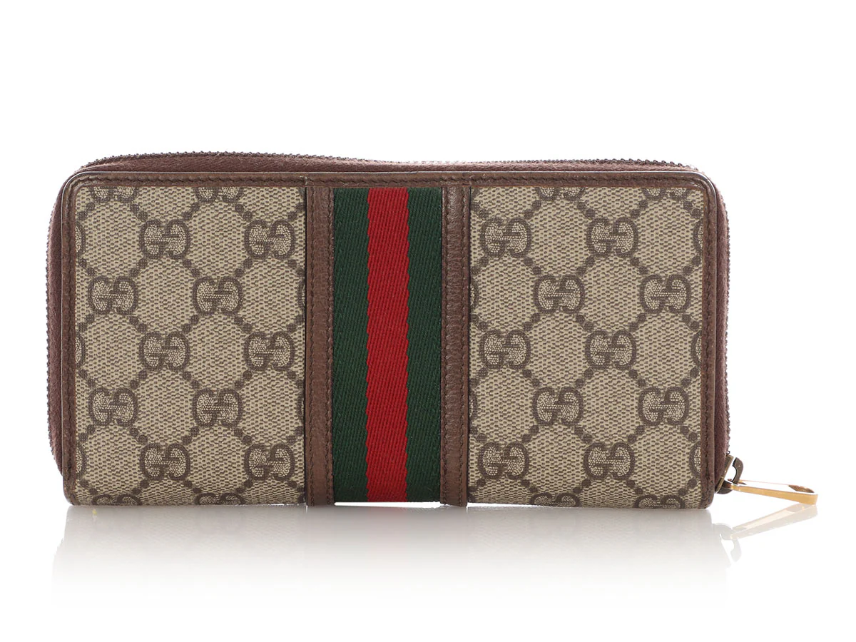 Gucci GG Supreme Web Ophidia Zip Around Wallet - Image 4
