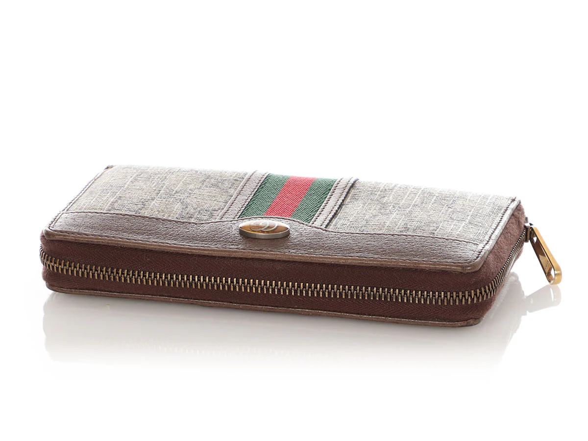 Gucci GG Supreme Web Ophidia Zip Around Wallet - Image 7