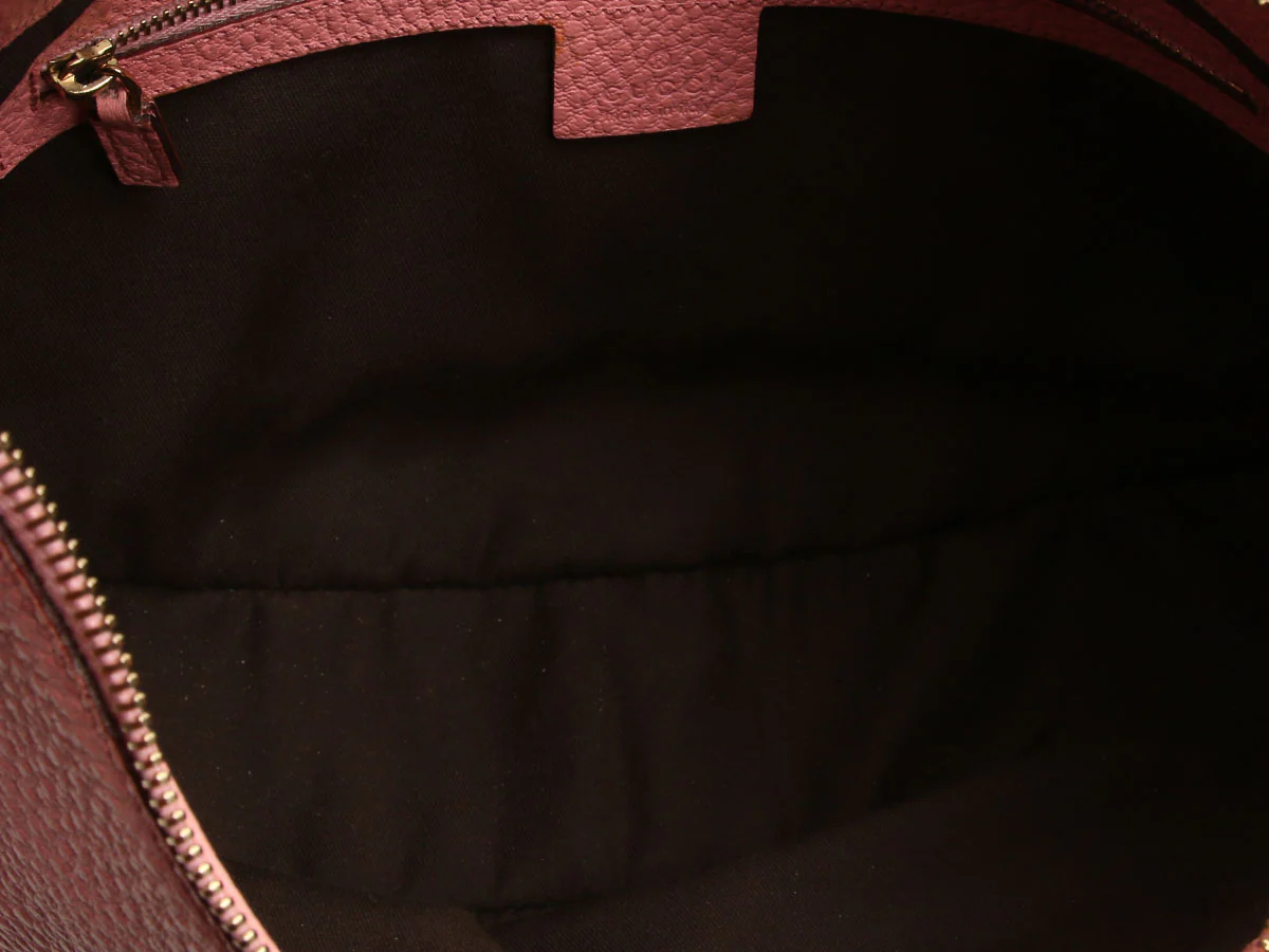 Gucci Medium Pink Leather Bamboo Ring Hobo - Image 8