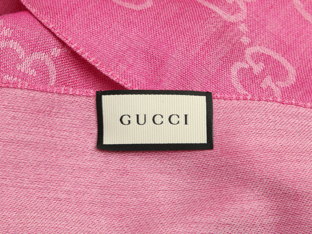 Gucci Pink Monogram Scarf - Image 2