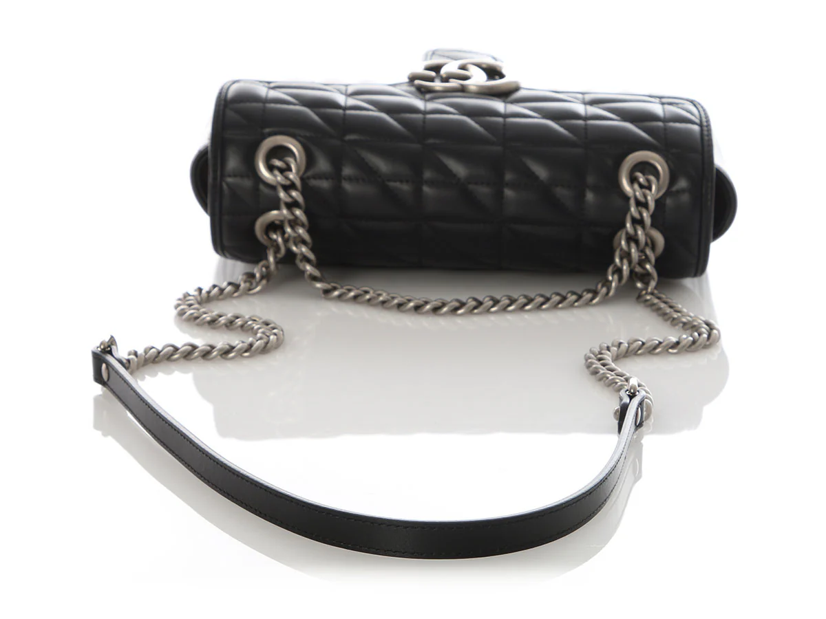 Gucci Small Black Quilted Leather Marmont Handbag - Image 7