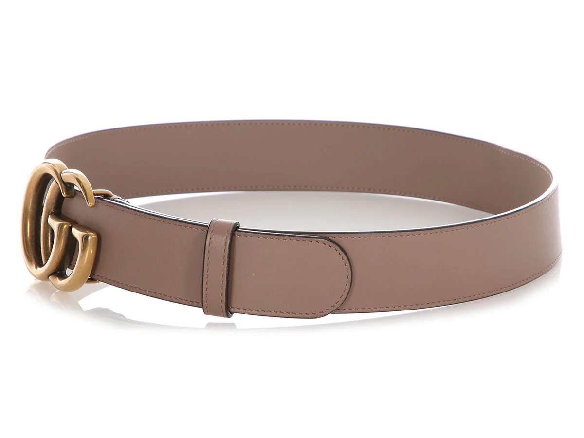 Gucci Taupe GG Marmont Belt - Image 2