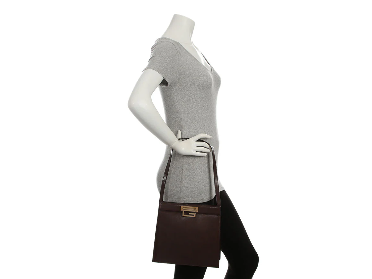 Gucci Vintage Brown Leather Shoulder Bag - Image 9