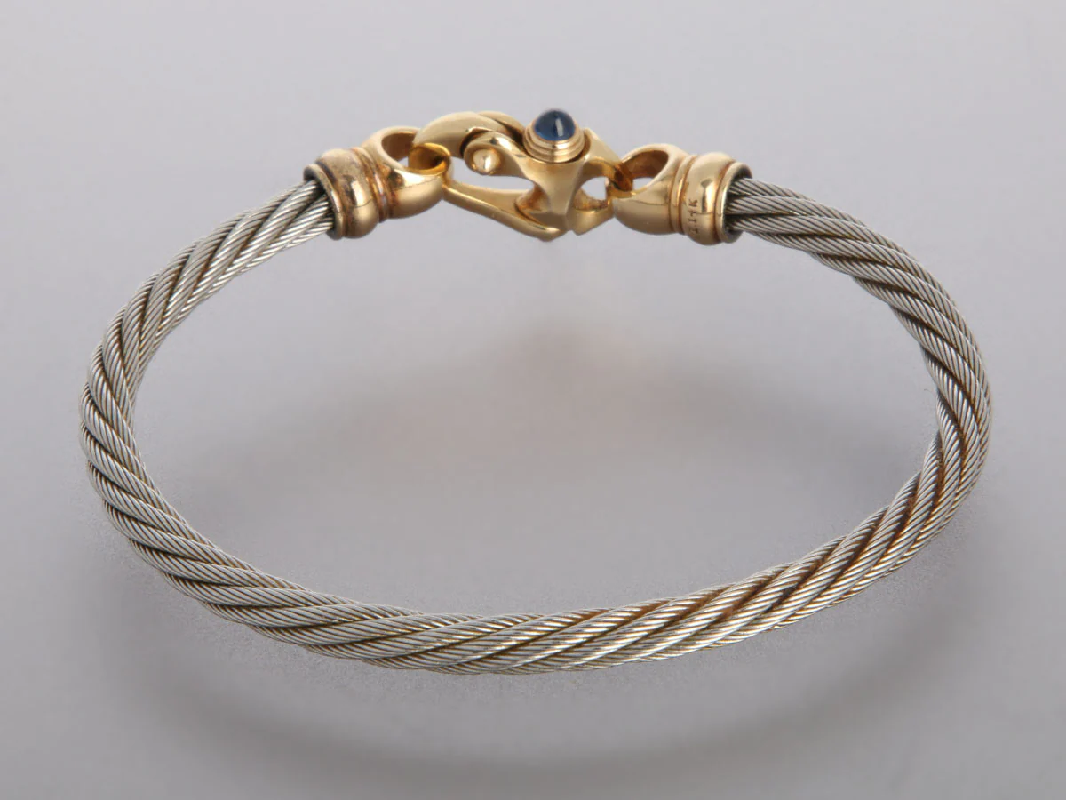 Guy Beard 14K Yellow Gold and Stainless Steel Mariner Bracelet - Image 4