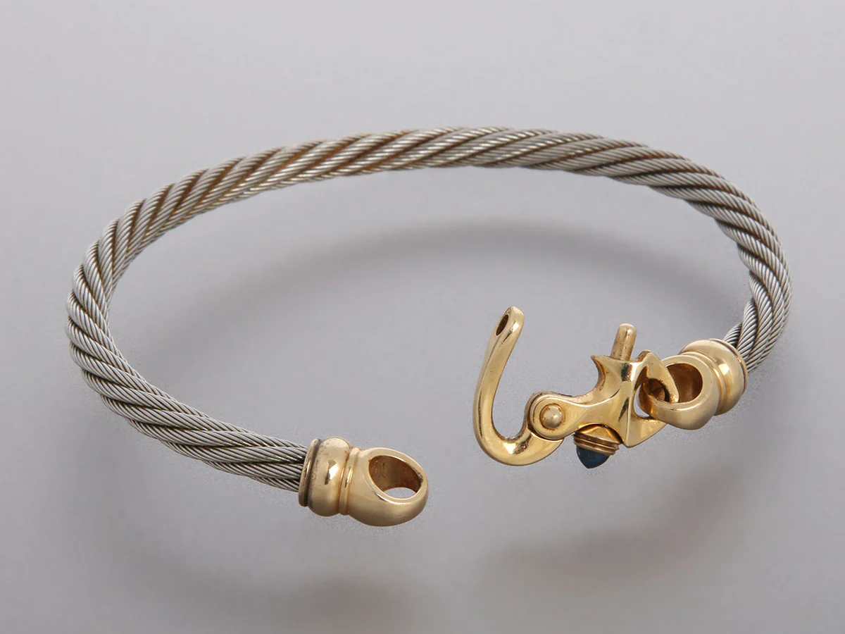 Guy Beard 14K Yellow Gold and Stainless Steel Mariner Bracelet - Image 5
