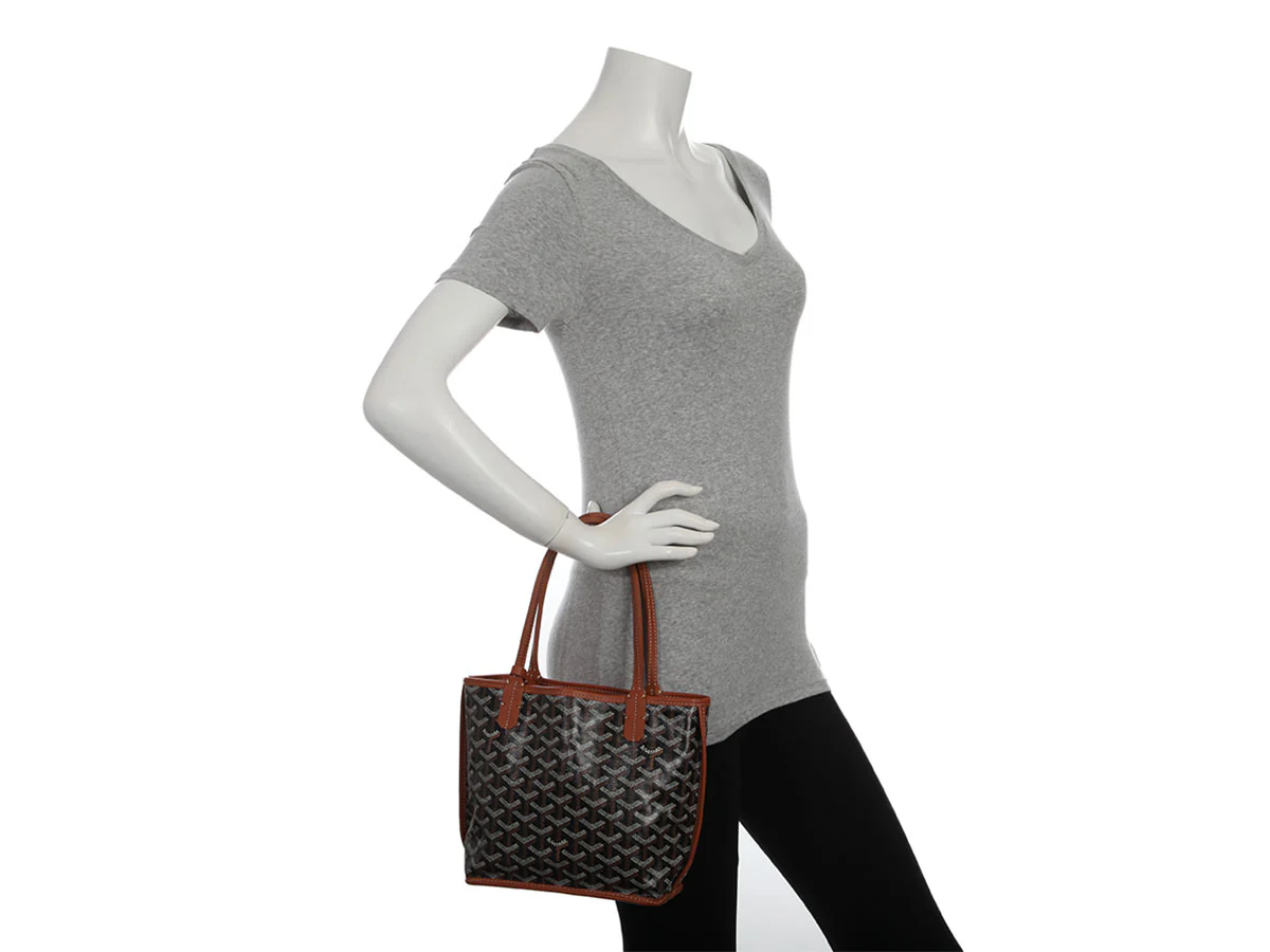 Goyard Mini Black and Tan Anjou Tote - Image 10
