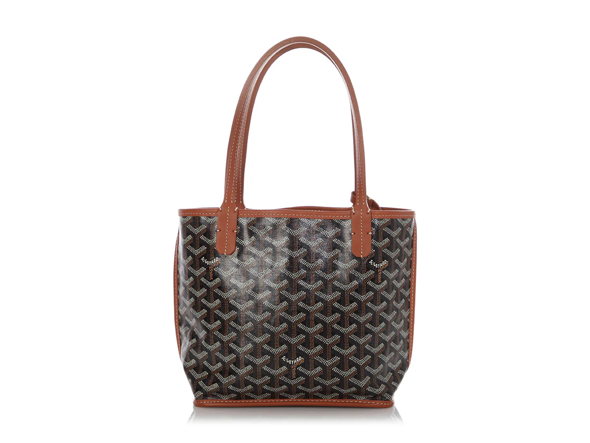 Goyard Mini Black and Tan Anjou Tote - Image 5