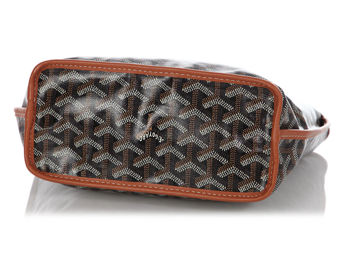 Goyard Mini Black and Tan Anjou Tote - Image 7