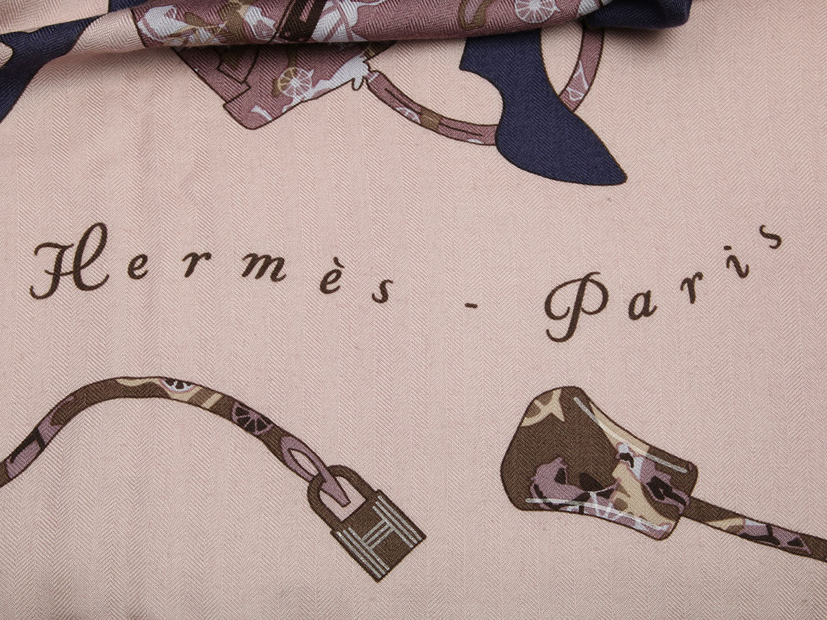 Hermès Kelly en Calèche Cashmere Silk Shawl 140cm - Image 2