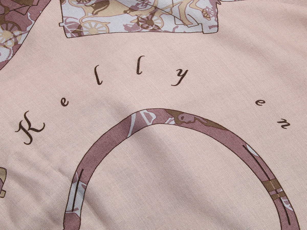 Hermès Kelly en Calèche Cashmere Silk Shawl 140cm - Image 3