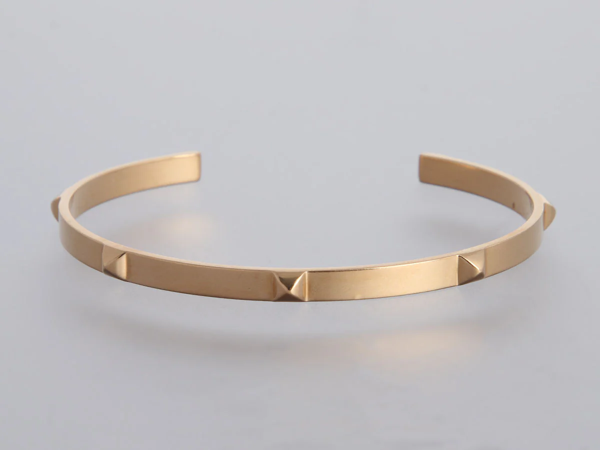 Hermès Mini 18K Rose Gold Clous Cuff Bracelet - Image 2
