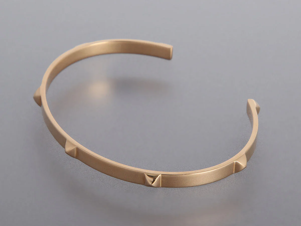 Hermès Mini 18K Rose Gold Clous Cuff Bracelet - Image 4