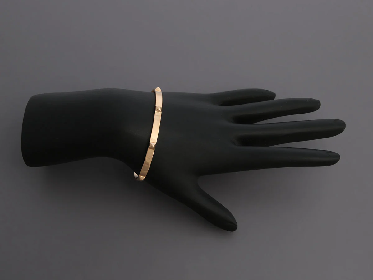 Hermès Mini 18K Rose Gold Clous Cuff Bracelet - Image 5