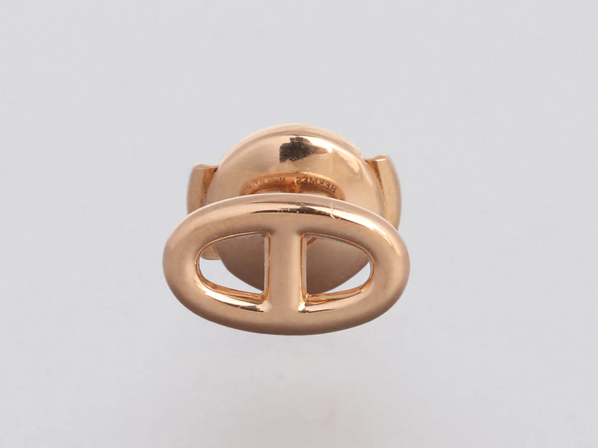 Hermès 18K Rose Gold Farandole Very Small Pierced Earrings - Image 2