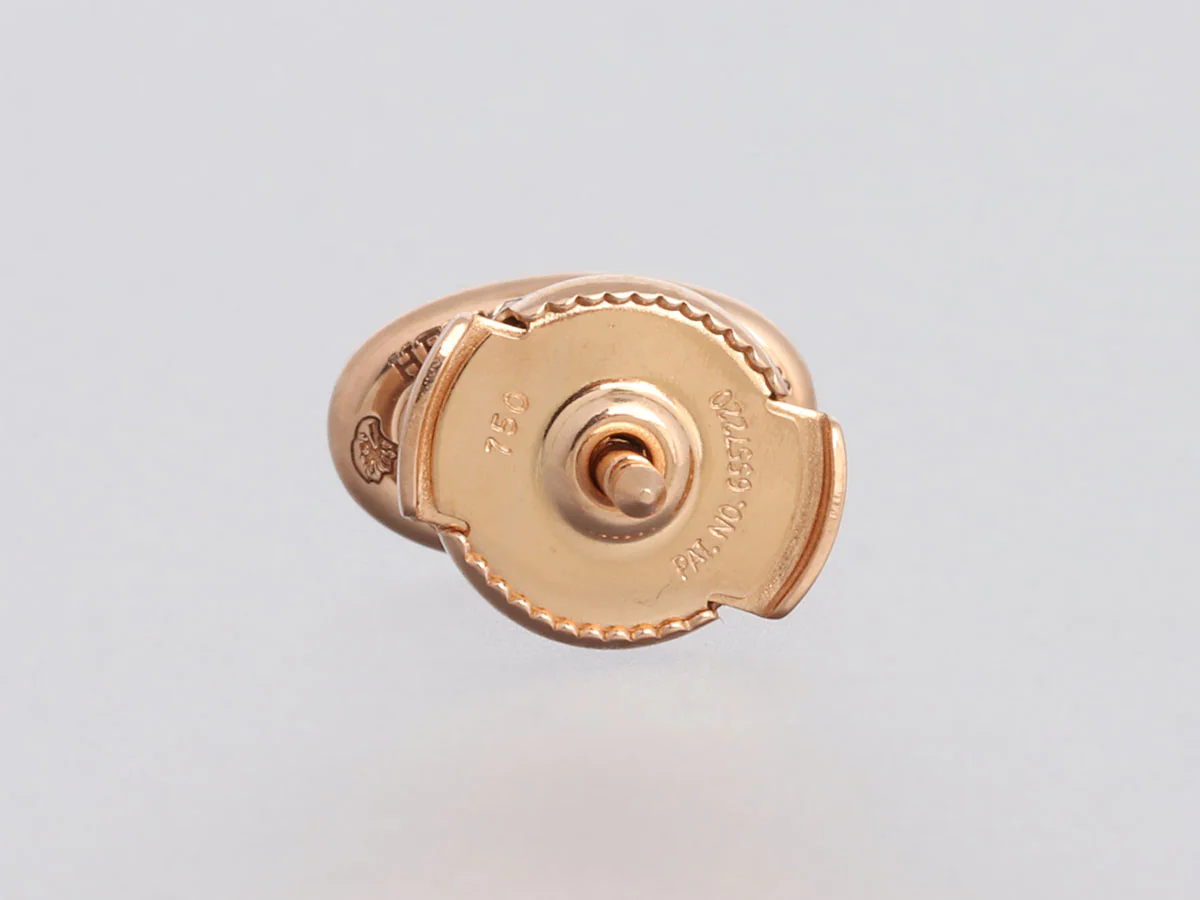 Hermès 18K Rose Gold Farandole Very Small Pierced Earrings - Image 4