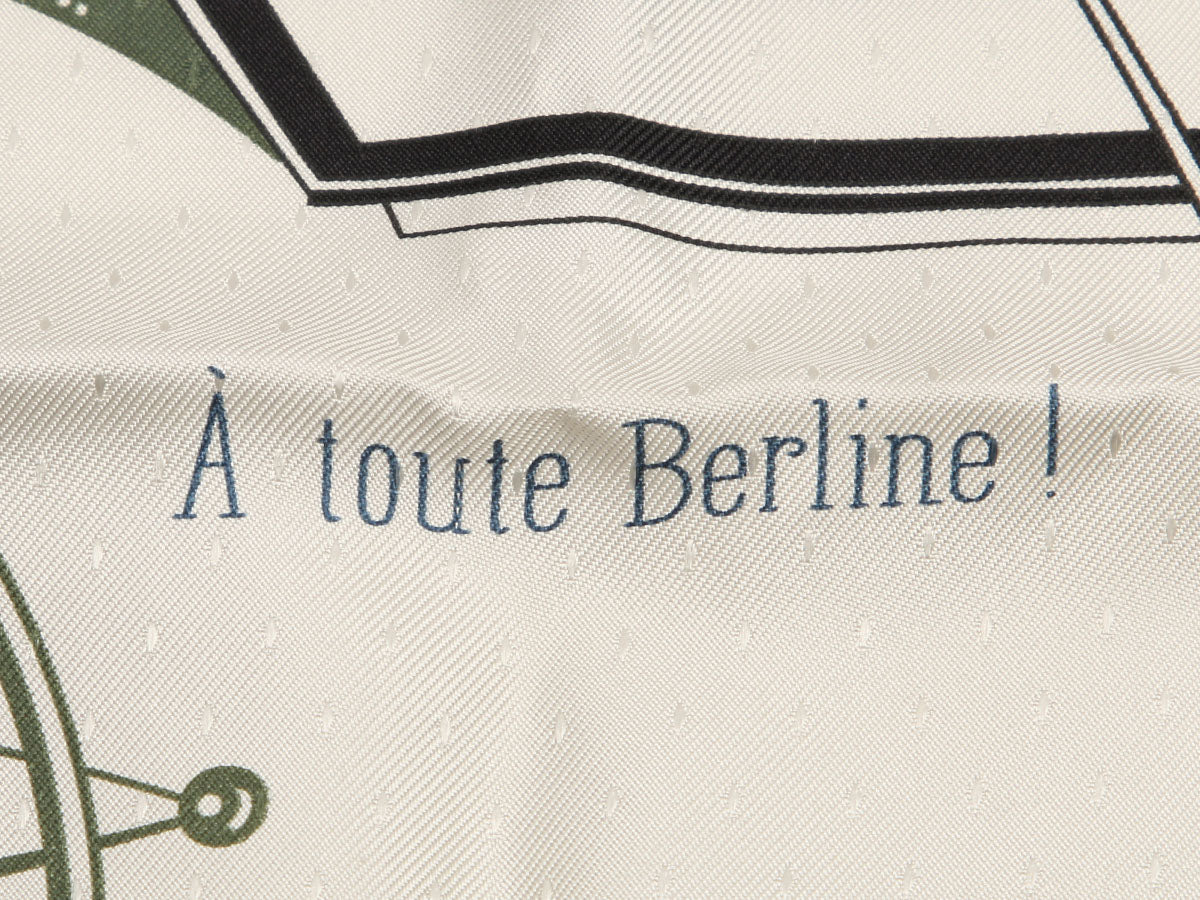 Hermès A Toute Berline ! Leather Eyelet Silk Scarf 70cm - Image 2
