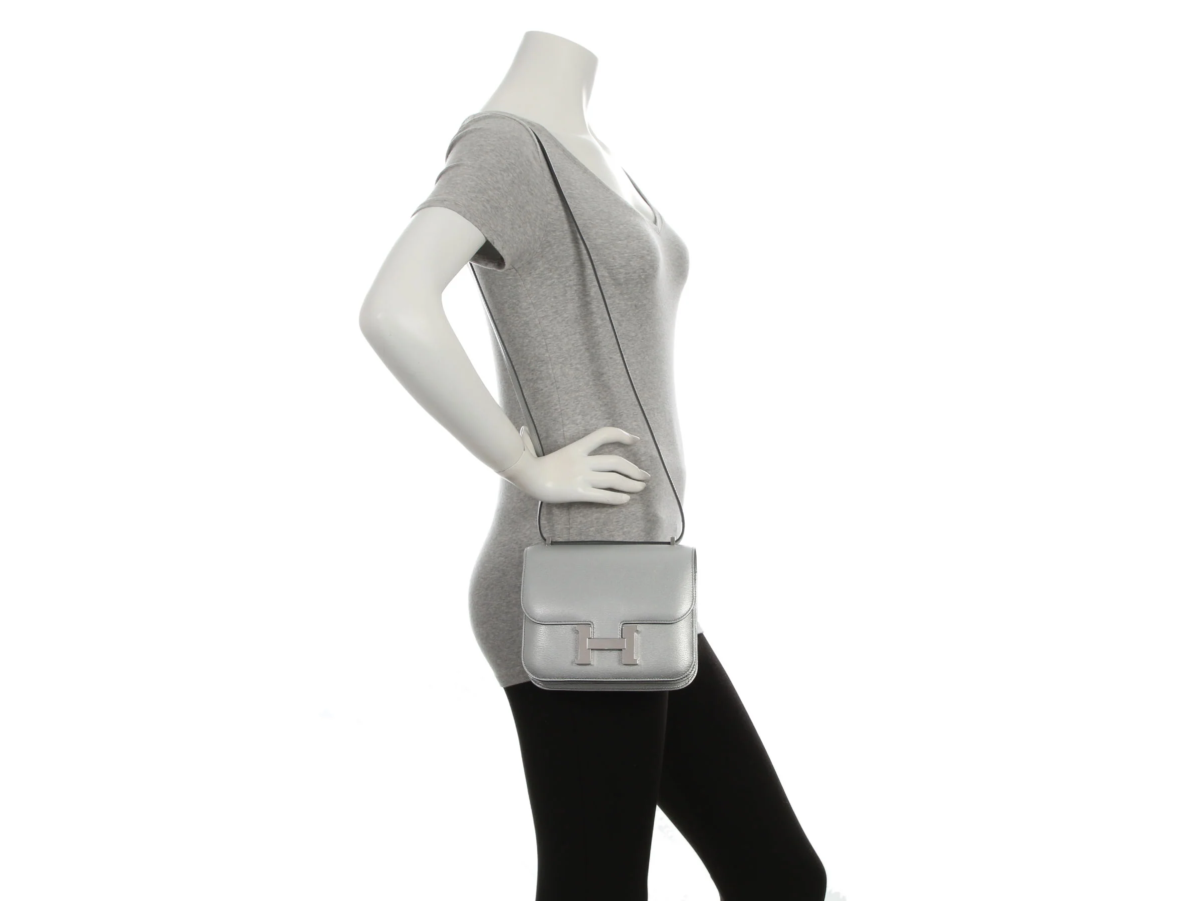 Hermès Argent Chèvre Chamkilight Constance 18 - Image 10
