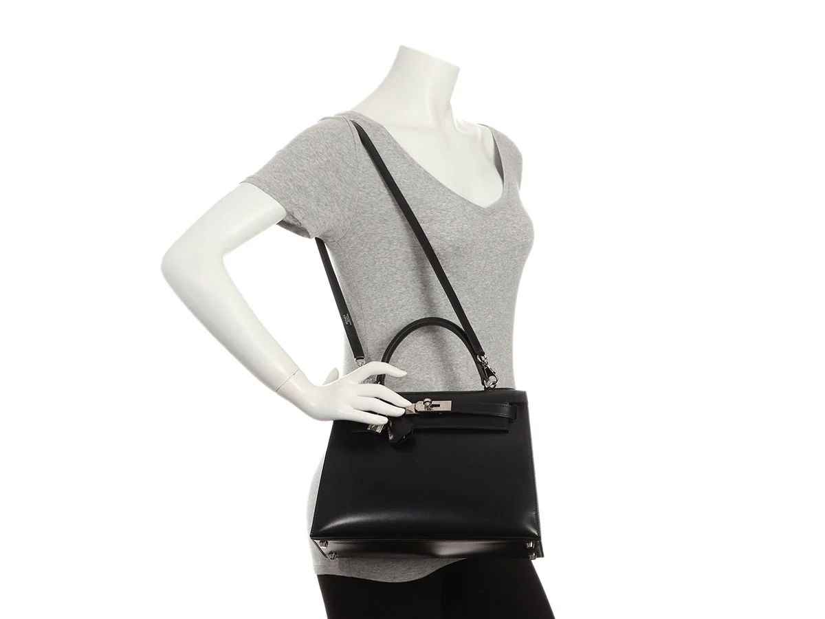 Hermès Black Box Calfskin Kelly 28 - Image 11